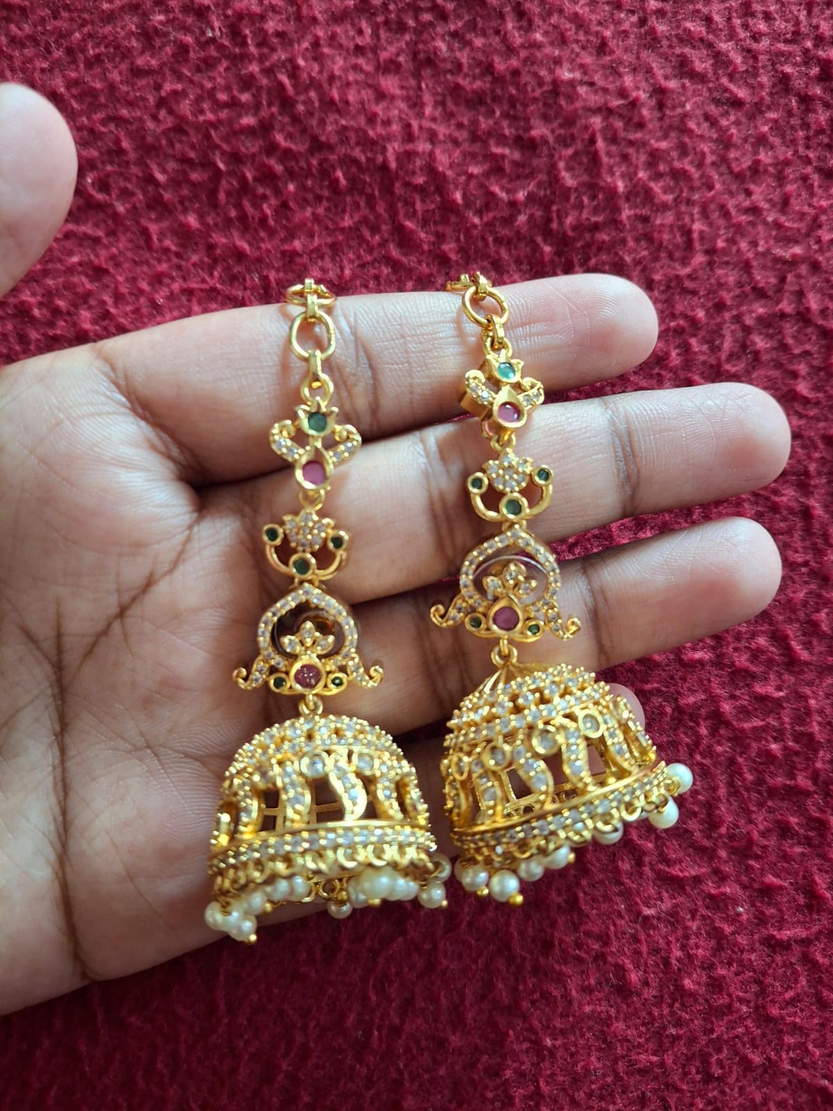 Jhumka with Matti Set