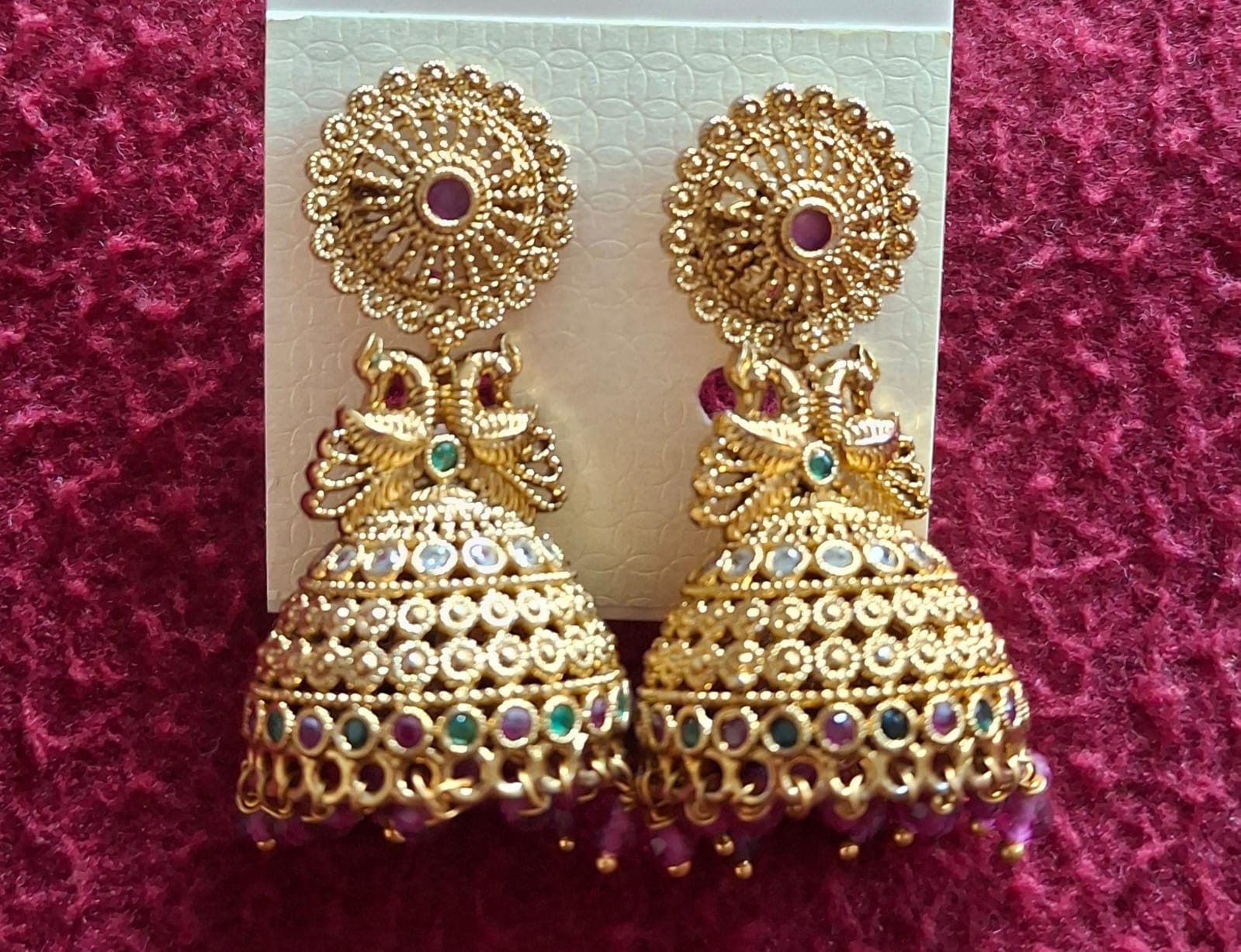 Peacock Design Jhumka